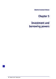 Collective Investment Schemes  Chapter 5 Investment and borrowing powers