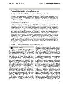 54 (2) • May 2005: 411–425  Oxelman & al. • Disintegration of Scrophulariaceae