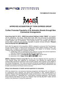 IMAGI_Business Updates on Toon Express_Eng