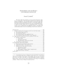 Broadband / Media technology / Network protocols / Computer law / Internet access / Kevin Werbach / Convergence / Network neutrality / Internet / Electronics / Electronic engineering / Technology