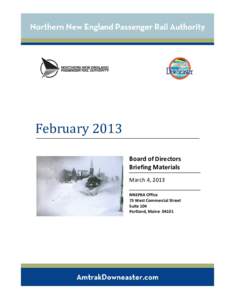 February[removed]Board of Directors Briefing Materials March 4, 2013 NNEPRA Office