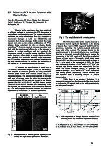 §26.	 Estimation of CX Incident Parameter with Material Probes Ono, K., Miyamoto, M. (Dept. Mater. Sci., Shimane Univ.), Ashikawa, N., Tokitani, M., Masuzaki, S., Kobayashi, M.