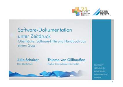 Software-Dokumentation unter Zeitdruck Oberfläche, Software-Hilfe und Handbuch aus einem Guss  Julia Schairer