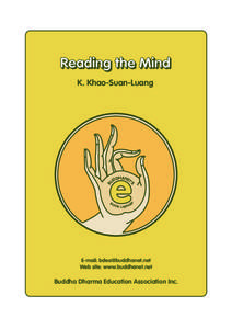 Reading the Mind K. Khao-Suan-Luang BO  S