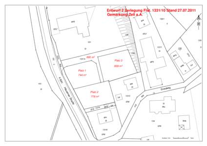 Entwurf 2 Zerlegung Flst[removed]Stand[removed]Gemarkung Zell a.A[removed]Whs