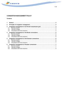 CONGESTION MANAGEMENT POLICY Contents  1