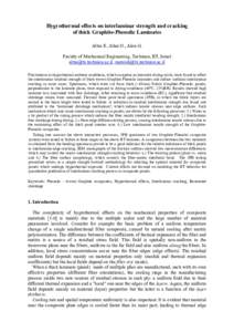 Effects of HT conditions on Graphite-Phenolic Thick Laminates