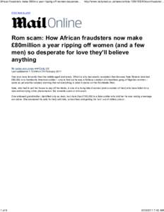 rican fraudsters make 380m a year ripping off women desperate for love | Mail Online