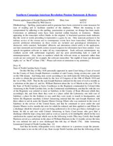 Southern Campaign American Revolution Pension Statements & Rosters Pension application of Joseph Harrison R4676 Mary Ann fn88NC Transcribed by Will Graves[removed]