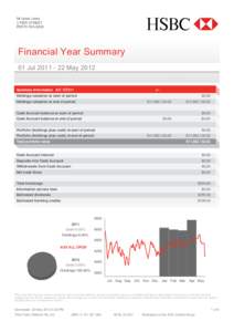 Mr Israel Lewis 1 PIER STREET PERTH WA 6000 Financial Year Summary 01 Jul[removed]May 2012