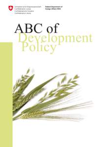 ABC of Development Policy ABC of Development Policy