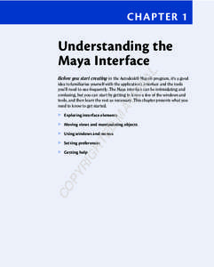 Chapter 1  AL Understanding the Maya Interface