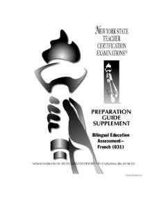 Bilingual Education Assessment– French[removed]NY-SG-FLD031-01