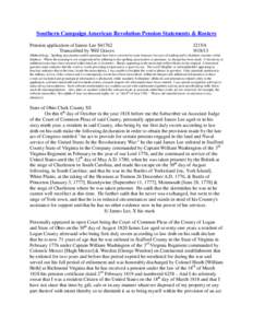 Southern Campaign American Revolution Pension Statements & Rosters Pension application of James Lee S41762 Transcribed by Will Graves f21VA[removed]