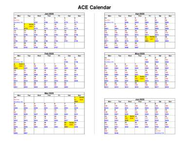 ACE Calendar Jan-2020 Mon Tue