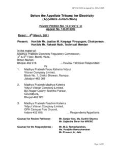 Microsoft Word - Review Petition No. 10 of 10 in Appeal No. 145 of 2009