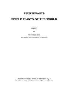 STURTEVANTS EDIBLE PLANTS OF THE WORLD EDITED BY U. P. HEDRICK with updated botanical names by Michael Moore