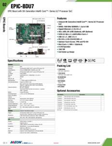 02  EPIC-BDU7 EPIC Board with 5th Generation Intel® Core™ i Series ULT Processor SoC  EPIC Boards