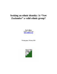 Seeking an ethnic identity: Is “New Zealander” a valid ethnic group?