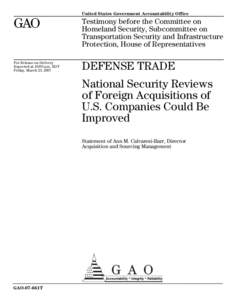 Politics of the United States / Government / United States / Foreign Investment and National Security Act / James Florio / Exon–Florio Amendment / Committee on Foreign Investment in the United States / Government procurement in the United States