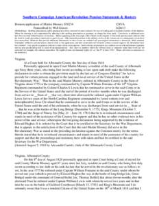 Southern Campaign American Revolution Pension Statements & Rosters Pension application of Martin Mooney S38234 Transcribed by Will Graves f24VA[removed]