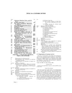 TITLE 19—CUSTOMS DUTIES  Chap. 1. 1A.