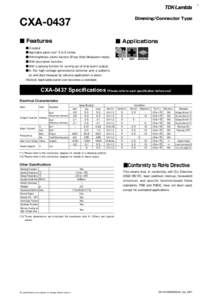 1  Dimming/Connector Type CXA-0437 ■ Features