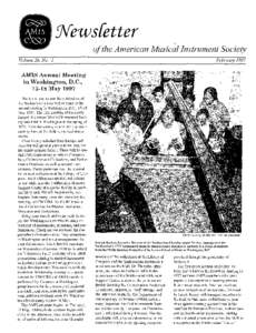 :News fetter of the American Musical Instrument Society February 1997 Volume 26, No. 1