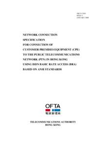 HKTA 2026 ISSUE 4 JANUARY 2008 NETWORK CONNECTION SPECIFICATION