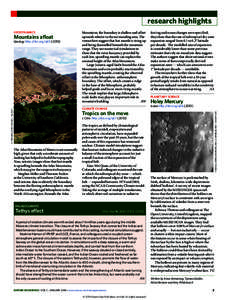 research highlights GEODYNAMICS Mountains afloat  Geology http://doi.org/qb5 (2013)