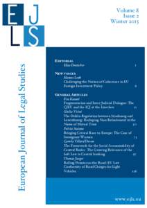 European Journal of Legal Studies  Volume 8 Issue 2 Winter 2015