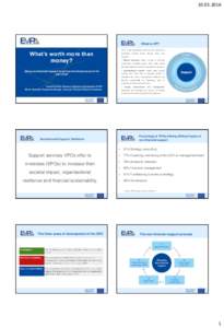 What is VP? VP is a high engagement and long term approach to  What’s worth more than