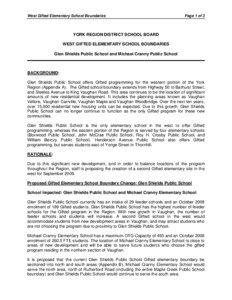 Glen Shields Public School / Henderson Avenue Public School / Richmond Hill /  Ontario / Dufferin Street / Bathurst Street / Vaughan / Concord /  Ontario / York Region Transit / Ontario / York Region District School Board / Steeles Avenue