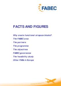 FACTS AND FIGURES Why create functional airspace blocks? The FABEC area The partners The programme The objectives