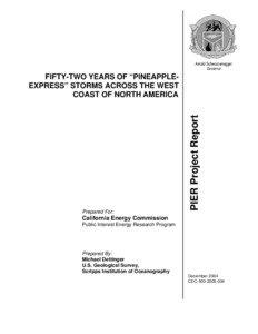 Fifty-Two Years of "Pineapple-Express Storms Across the West Coast of North America