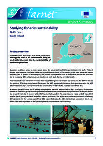 Project Summary Studying fisheries sustainability FLAG: Esko South Finland  SWEDEN