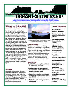 ORHAB aims to build local self-sufficiency in mitigating impacts of harmful algal blooms (HABs), by providing improved tools for protecting public health, building consumer confidence in fishery products, and enhancing r