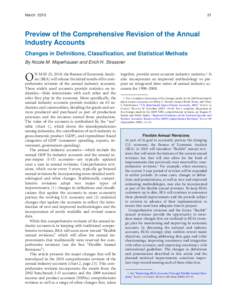 Preview of the Comprehensive Revision of the Annual Industry Accounts