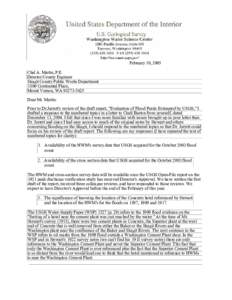 February 10, 2005 Chal A. Martin, P.E. Director/County Engineer Skagit County Public Works Department 1800 Continental Place, Mount Vernon, WA
