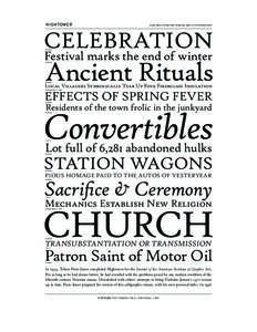 HIGHTOWER  AVAILABLE FROM FONT BUREAU AND ITS DISTRIBUTORS CELEBRATION ROMAN