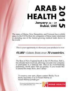 Dubai / Trade fair / Booth / Arab Health / Asia / United Arab Emirates / Western Asia