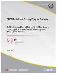 CNSC Information-Sharing Meeting with the Métis Nation of Ontario Region 8: Pickering Nuclear Generating Station (NGS) Licence Renewal