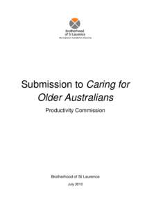 BSL submission to Caring for Older Australians Productivity Commission