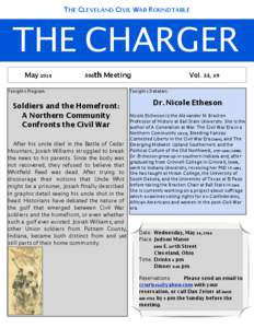 THE CLEVELAND CIVIL WAR ROUNDTABLE  THE CHARGER !  May 2014