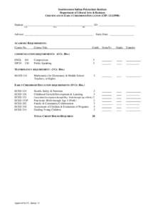 Southwestern Indian Polytechnic Institute Department of Liberal Arts & Business CERTIFICATE IN EARLY CHILDHOOD EDUCATION (CIP: 13.1299B) Student: ___________________________________________________ ID: __________________