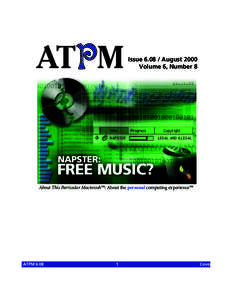 Cover  ATPM Issue[removed]August 2000 Volume 6, Number 8