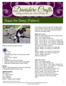    Shaun the Sheep {Pattern}    	
  