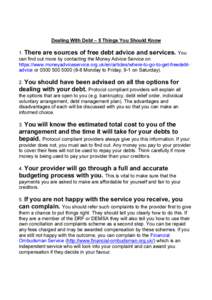 Microsoft Word - Dealing With Debt.doc