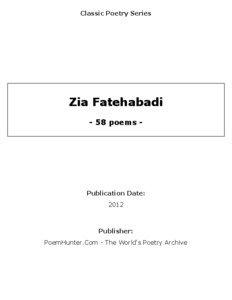 Classic Poetry Series  Zia Fatehabadi