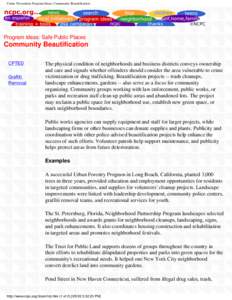 Crime Prevention Program Ideas: Community Beautification